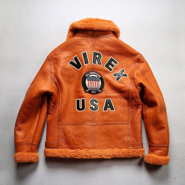 orange men's leather jackets b3 air force flight suit avirex 2022 sheepskin and fur in one parkas warm winter, Black;brown
orange men's leather jackets b3 air force flight suit avirex 2022 sheepskin and fur in one parkas warm winter, Black;brown