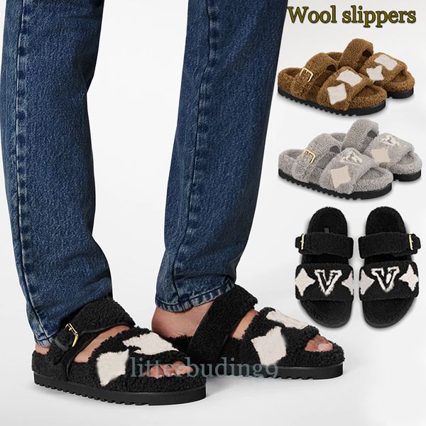 womens slippers new wool slides winter fur fluffy furry warm letters sandals comfortable fuzzy girl flip flop slipper, Black
womens slippers new wool slides winter fur fluffy furry warm letters sandals comfortable fuzzy girl flip flop slipper, Black