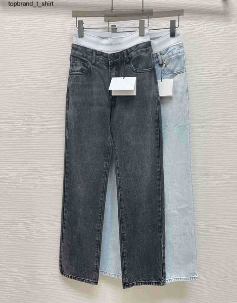 new women's jeans designer alexanders winter casual rubber band waist fake waist wangs straight jeans female hoodie, Blue
new women's jeans designer alexanders winter casual rubber band waist fake waist wangs straight jeans female hoodie, Blue