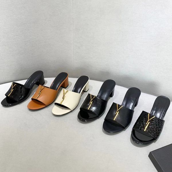 slide womens sandals high heel designer thick bottom slippers metal leather patent leather clogs flat soled lefse outdoor beach travel shoes, Black
slide womens sandals high heel designer thick bottom slippers metal leather patent leather clogs flat soled lefse outdoor beach travel shoes, Black