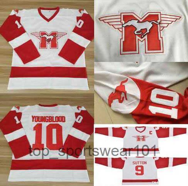 fans tees 10 dean youngblood hamilton mustangs hockey jerseys 9 sutton moive white red all stiched men's uniforms fast shipping, Black
fans tees 10 dean youngblood hamilton mustangs hockey jerseys 9 sutton moive white red all stiched men's uniforms fast shipping, Black