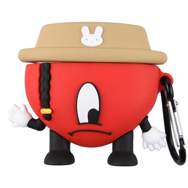 for airpods 2 pro airpods 3 bad bunny headphone earphones accessories solid silicone cute protective earphone cover apple wireless charging, White;pink
for airpods 2 pro airpods 3 bad bunny headphone earphones accessories solid silicone cute protective earphone cover apple wireless charging, White;pink