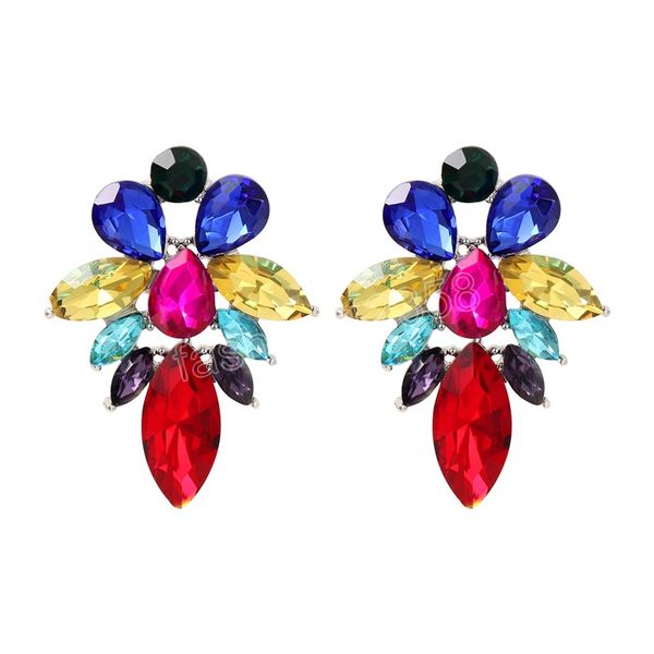 colorful retro crystal flower dangle earrings rhinestones metal earrings statement jewelry for women party gifts, Silver
colorful retro crystal flower dangle earrings rhinestones metal earrings statement jewelry for women party gifts, Silver