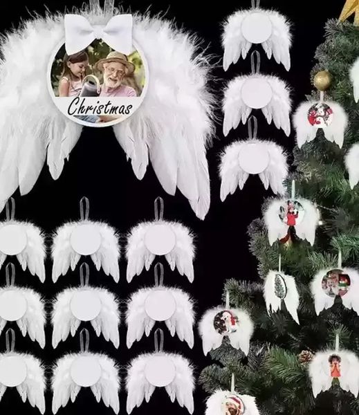 sublimation christmas angel wing christmas tree decoration heat transfer diy ornament
sublimation christmas angel wing christmas tree decoration heat transfer diy ornament