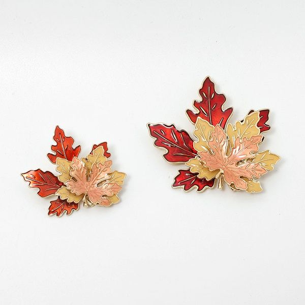 2 size metal enamel maple leaf pin brooches chinese colored badge decorations corsage pins women men clothes accessories, Gray
2 size metal enamel maple leaf pin brooches chinese colored badge decorations corsage pins women men clothes accessories, Gray
