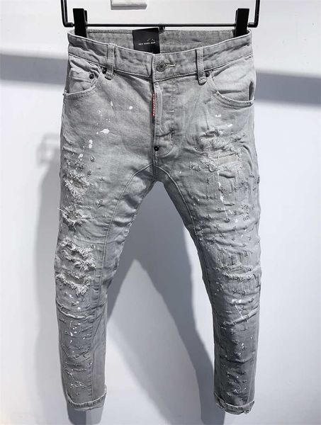 2022 new arrivals d2 mens luxury designer denim jeans holes trousers dsquare jeans coolguy biker dsq2 pants dsquared2 mens clothing 2#a229, Blue