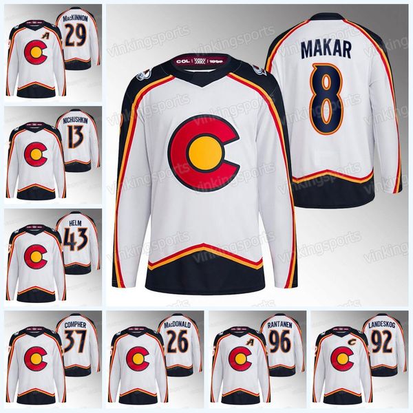 8 cale makar 2023 reverse retro colorado jersey nathan mackinnon 13 valeri nichushkin avalanche 37 j.t. compher 92 gabriel landeskog 43 darr, Black;red
8 cale makar 2023 reverse retro colorado jersey nathan mackinnon 13 valeri nichushkin avalanche 37 j.t. compher 92 gabriel landeskog 43 darr, Black;red