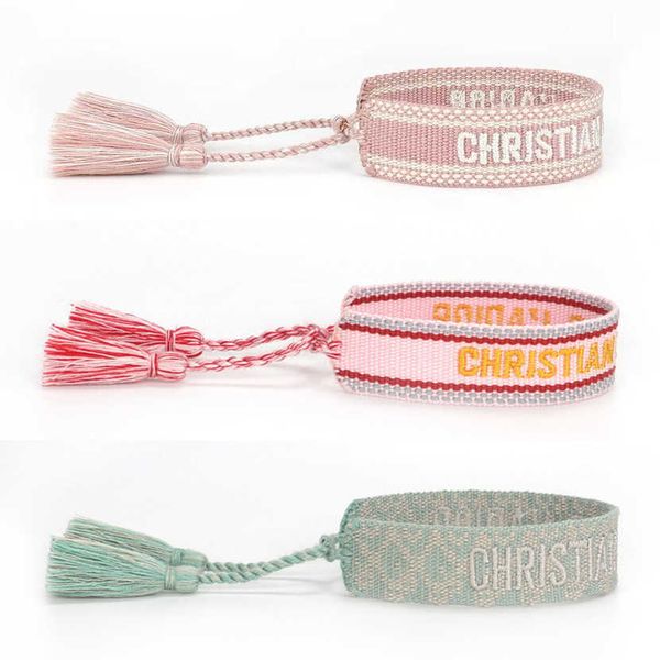 women's luxury fashion bracelets d brand bangle designer letter embroidery bracelet hand woven jewelry bohemian rope trinket men girl f, Black
women's luxury fashion bracelets d brand bangle designer letter embroidery bracelet hand woven jewelry bohemian rope trinket men girl f, Black