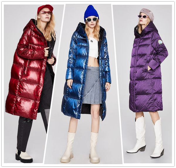 shiny hooded white duck down jacket womens winter casual thickened long laser coats designer outdoor waterproof thermal coat, Black
shiny hooded white duck down jacket womens winter casual thickened long laser coats designer outdoor waterproof thermal coat, Black