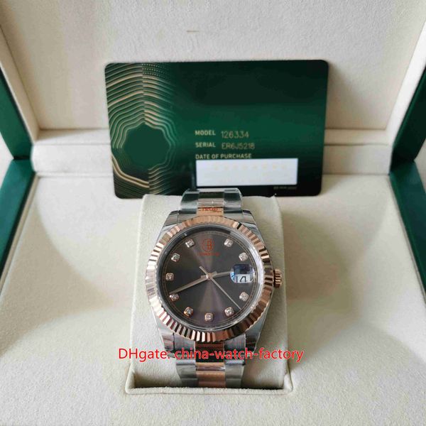 ew factory mens watch 41mm 126334 diamond dial two tone gold brown dial 904l steelwatches cal.3235 movement mechanical automatic men's, Slivery;brown
ew factory mens watch 41mm 126334 diamond dial two tone gold brown dial 904l steelwatches cal.3235 movement mechanical automatic men's, Slivery;brown