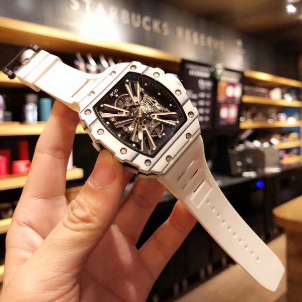 men's automatic mechanical watch japan west iron city movement natural rubber strap size 50x42mm carbon fiber multi-functional movement, Slivery;brown
men's automatic mechanical watch japan west iron city movement natural rubber strap size 50x42mm carbon fiber multi-functional movement, Slivery;brown