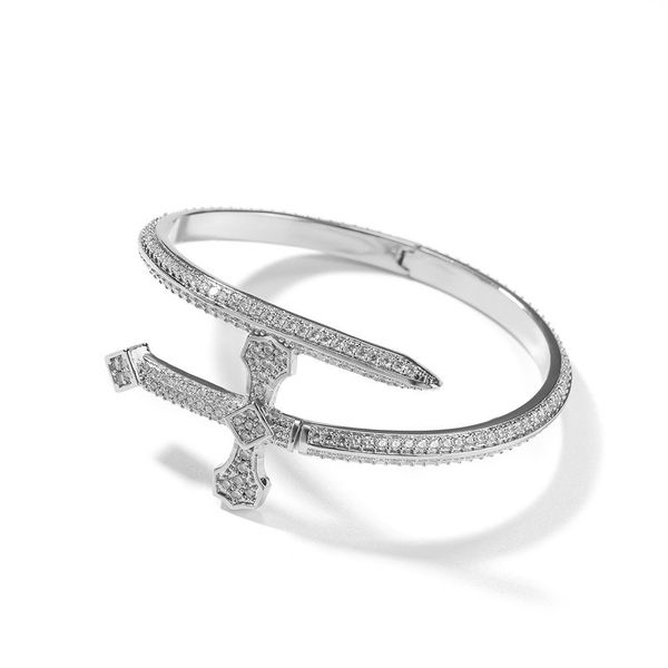 hip hop tennis new sword of justice copper cubic zircon iced out full of diamond mens gold bracelet personality bangles, Golden;silver
hip hop tennis new sword of justice copper cubic zircon iced out full of diamond mens gold bracelet personality bangles, Golden;silver