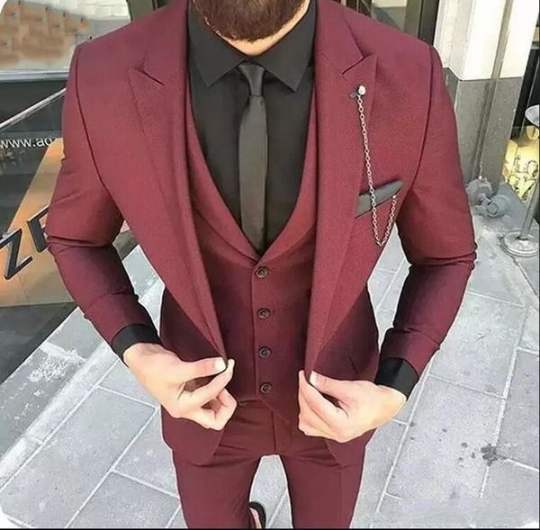 groom tuxedos burgundy groomsman wedding tuxedos notch lapel suit business prom blazer jacekt and pants with vest, Black;gray
groom tuxedos burgundy groomsman wedding tuxedos notch lapel suit business prom blazer jacekt and pants with vest, Black;gray