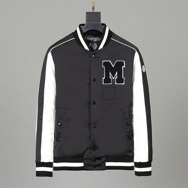 2022 new winter 2023 new men's color contrast reversible baseball suit fashion down jacket, Black
2022 new winter 2023 new men's color contrast reversible baseball suit fashion down jacket, Black