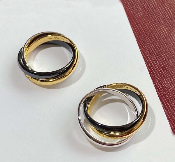 v gold material luxury quality charm band ring with three rings design and colors plated have box stamp ps7359a, Silver
v gold material luxury quality charm band ring with three rings design and colors plated have box stamp ps7359a, Silver