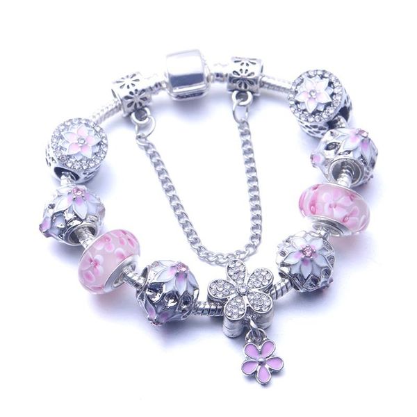 fashion 925 sterling silver pink cherry blossom flower murano lampwork glass & european charm beads magnolia dangle fits pandora charm brace, Golden;silver
fashion 925 sterling silver pink cherry blossom flower murano lampwork glass & european charm beads magnolia dangle fits pandora charm brace, Golden;silver
