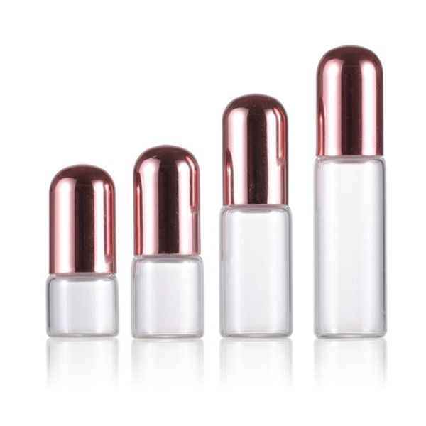 500pcs 1ml 2ml 3ml empty glass bottle with rose gold lid 5ml roll on bottle perfume roller bottles essential oil packaging
500pcs 1ml 2ml 3ml empty glass bottle with rose gold lid 5ml roll on bottle perfume roller bottles essential oil packaging