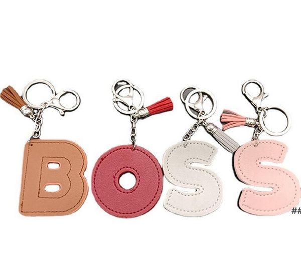 english letter keychain pendant leather keychains tassel key chain luggage decoration keyring lsb16546, Silver
english letter keychain pendant leather keychains tassel key chain luggage decoration keyring lsb16546, Silver