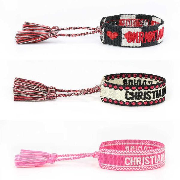 fashion luxury women's bracelets d brand bangle designer embroidery wrist rope bohemia tassel hand woven bracelet men's girl simpl, Black
fashion luxury women's bracelets d brand bangle designer embroidery wrist rope bohemia tassel hand woven bracelet men's girl simpl, Black