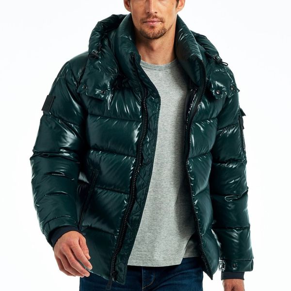 men's down jacket parka letter rib sleeve hooded jacket casual fashion downa solid coats warm thickened zipper white eiderdown padded b, Black
men's down jacket parka letter rib sleeve hooded jacket casual fashion downa solid coats warm thickened zipper white eiderdown padded b, Black