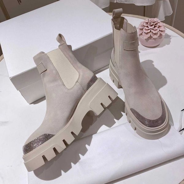chelsea boots shoes 65mm casual booties new beige calfskin ankle platform leather luxury designer slip on flat side tightness low heel, Black
chelsea boots shoes 65mm casual booties new beige calfskin ankle platform leather luxury designer slip on flat side tightness low heel, Black