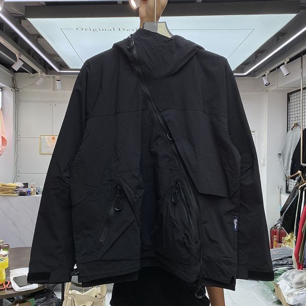 high street zipper trench coat sports jacket half high collar windproof men's women's jackets, Black;brown
high street zipper trench coat sports jacket half high collar windproof men's women's jackets, Black;brown
