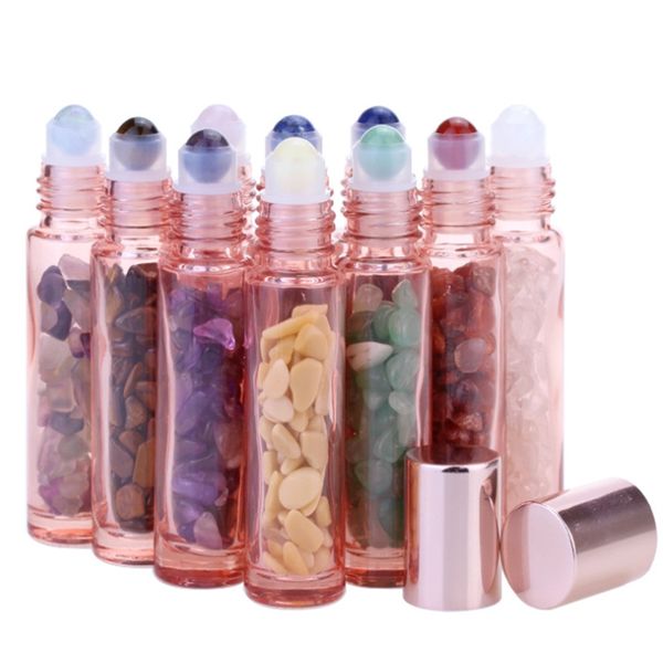 500pcs 10ml empty gem roller bottles essential oil glass bottle transparent rose gold thick gemstone jade crystal bottle
500pcs 10ml empty gem roller bottles essential oil glass bottle transparent rose gold thick gemstone jade crystal bottle