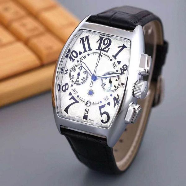 luxury brand men's quartz watch bucket multifunction time satch two eyes 6-pin calendar waterproof leather watch, Slivery;brown
luxury brand men's quartz watch bucket multifunction time satch two eyes 6-pin calendar waterproof leather watch, Slivery;brown