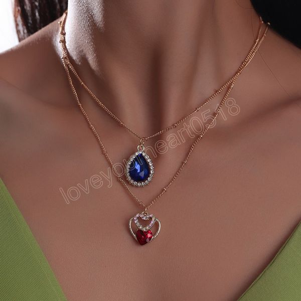 vintage rhinestone chokers necklaces fashion multi layer crystal heart pendant necklace bohemian jewelry for women, Silver
vintage rhinestone chokers necklaces fashion multi layer crystal heart pendant necklace bohemian jewelry for women, Silver
