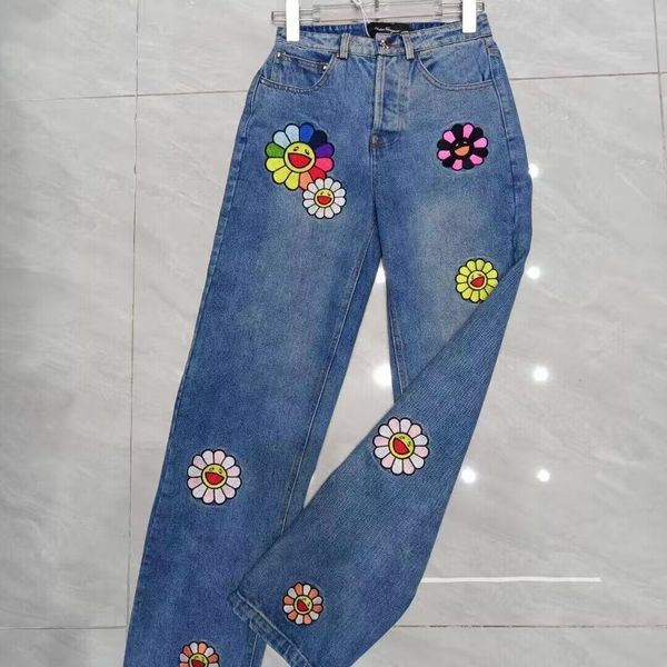 2022 new jeans for women harajuku cartoon print college style sunflowers vintage graffiti jeans loose high waist pants, Blue
2022 new jeans for women harajuku cartoon print college style sunflowers vintage graffiti jeans loose high waist pants, Blue