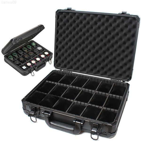watch boxes cases 18 grid aluminum clock boxes suitcase case bracket clock display storage box mobile partition with lock j220825, Black;blue
watch boxes cases 18 grid aluminum clock boxes suitcase case bracket clock display storage box mobile partition with lock j220825, Black;blue
