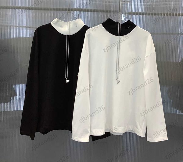womens clothes semi-high neck color long sleeve base shirt neckline letters printed left shoulder design thickening tees wear single or fold, White
womens clothes semi-high neck color long sleeve base shirt neckline letters printed left shoulder design thickening tees wear single or fold, White
