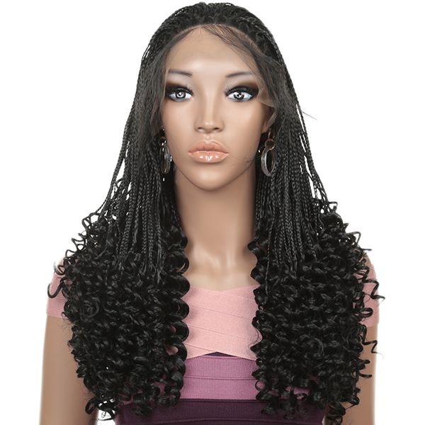 african three-stranded woven braided wigs rolled braiding head cover snythetic fiber font lace hook baby hair afro, Black
african three-stranded woven braided wigs rolled braiding head cover snythetic fiber font lace hook baby hair afro, Black