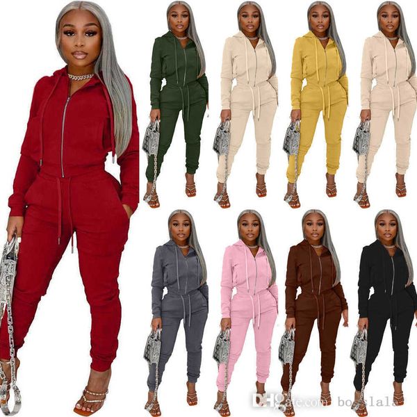 woman hoodie tacksuits casual two pieces outfits sweatpants designer velvet fabric zipper jacket winter sportswear, Gray
woman hoodie tacksuits casual two pieces outfits sweatpants designer velvet fabric zipper jacket winter sportswear, Gray