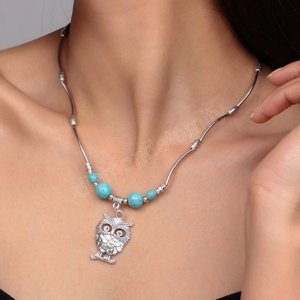 fashion jewelry hollow out owl necklace blue stone pendant necklace retro ball round geometric necklaces, Silver
fashion jewelry hollow out owl necklace blue stone pendant necklace retro ball round geometric necklaces, Silver