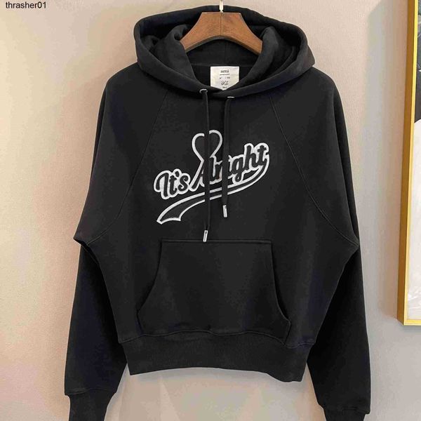 men's hoodies designer sweatshirts amis fashion branded capsule series hooded sweater, Black
men's hoodies designer sweatshirts amis fashion branded capsule series hooded sweater, Black