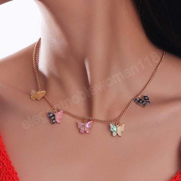 acrylic butterfly pendant simple necklace for women rhinestone chain gold color trendy chain necklaces jewelry gift, Silver
acrylic butterfly pendant simple necklace for women rhinestone chain gold color trendy chain necklaces jewelry gift, Silver