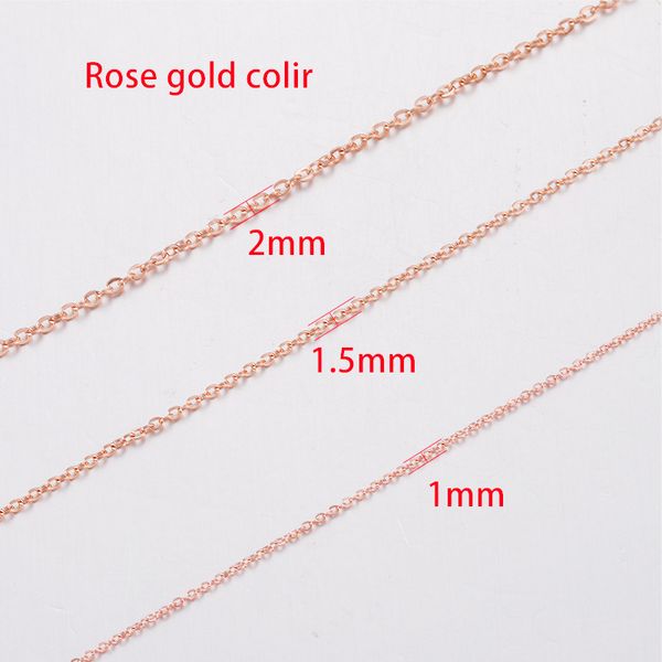 rose gold color link chains bulk lot 2mm metal necklace chains for diy jewelry making supplies, Silver
rose gold color link chains bulk lot 2mm metal necklace chains for diy jewelry making supplies, Silver