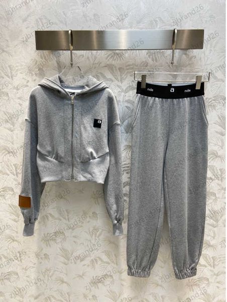 two pieces set womens two piece pants front label leather trim short style hoodie color contrast elastic belt casual sport trousers fashion, White
two pieces set womens two piece pants front label leather trim short style hoodie color contrast elastic belt casual sport trousers fashion, White