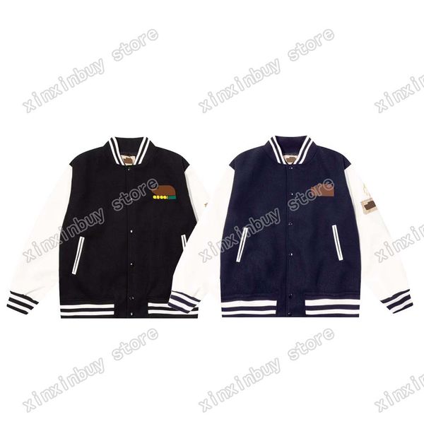xinxinbuy men designer coat baseball jacket jacquard letter fabric zipper pocket long sleeve women black blue s-xl, Black;brown
xinxinbuy men designer coat baseball jacket jacquard letter fabric zipper pocket long sleeve women black blue s-xl, Black;brown