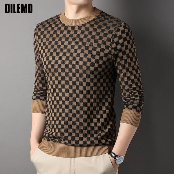 grade new fashion brand knit luxury pullover crew neck trendy mens designer jumper korean plaid sweater casual men clothing, White;black
grade new fashion brand knit luxury pullover crew neck trendy mens designer jumper korean plaid sweater casual men clothing, White;black
