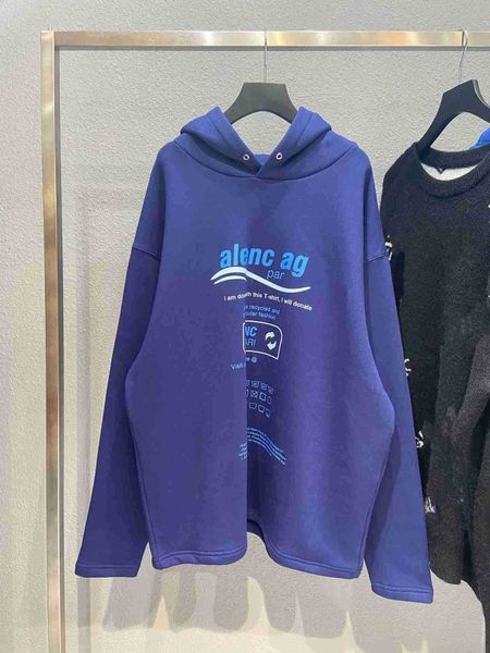 version hoodie designer luxury 5a clone balencigas high b home front and back wave fleece hoodies are ordered woven dyed thick water slurry, Black
version hoodie designer luxury 5a clone balencigas high b home front and back wave fleece hoodies are ordered woven dyed thick water slurry, Black