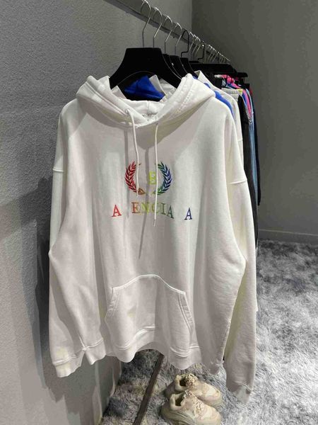 high 5a designer version luxury balencigas hoodie clone front and back printed terry adopts letter printing process threaded cuffs hem are s, Black
high 5a designer version luxury balencigas hoodie clone front and back printed terry adopts letter printing process threaded cuffs hem are s, Black