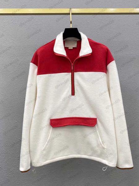 womens sweatshirt patchwork half zipper back brand logo embroidery hoody classic big pocket design lamb sweatshirts coat contracted joker w, Black
womens sweatshirt patchwork half zipper back brand logo embroidery hoody classic big pocket design lamb sweatshirts coat contracted joker w, Black