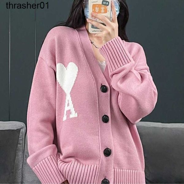 men's sweaters designer men women's amis macaron cardigan sweater love letter fashion label loose v-neck lovers' sweater, White;black
men's sweaters designer men women's amis macaron cardigan sweater love letter fashion label loose v-neck lovers' sweater, White;black