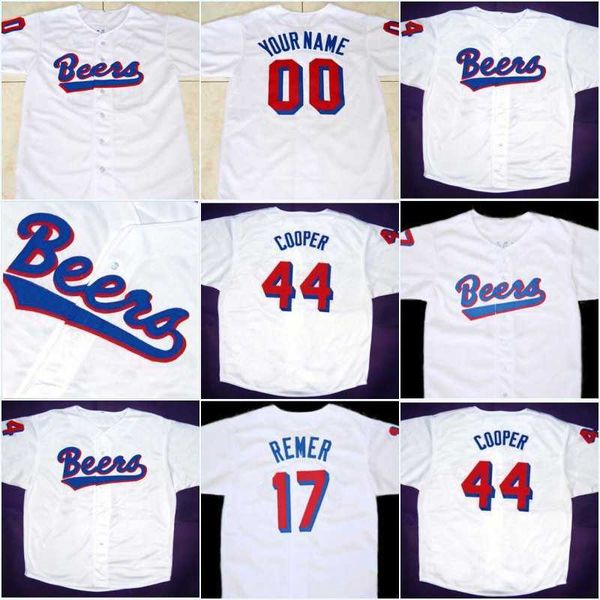 doug remer 17 joe coop cooper 44 baseketball beers movie jersey button down white all stitched stitch sewn jersey, Black
doug remer 17 joe coop cooper 44 baseketball beers movie jersey button down white all stitched stitch sewn jersey, Black