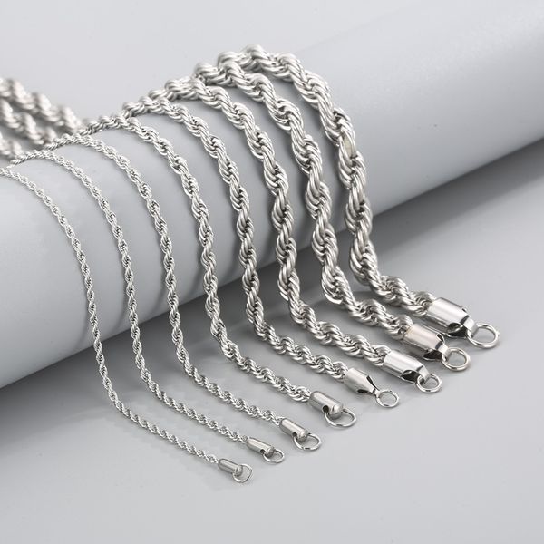 5pcs lot 2-8mm silver singapore twist rope chain necklace stainless steel fashion chains for women mens choose lenght
5pcs lot 2-8mm silver singapore twist rope chain necklace stainless steel fashion chains for women mens choose lenght