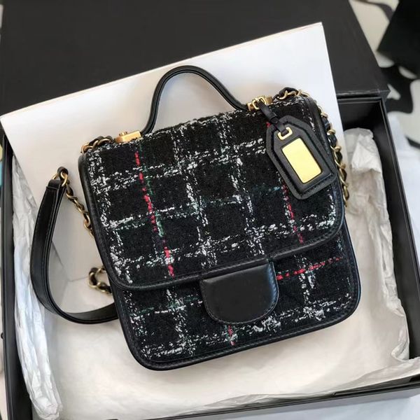 7a new r women's bags autumn and winter shoulder crossbody bag 22k messenger check classic brand fashion retro tweed tofu chain large w
7a new r women's bags autumn and winter shoulder crossbody bag 22k messenger check classic brand fashion retro tweed tofu chain large w