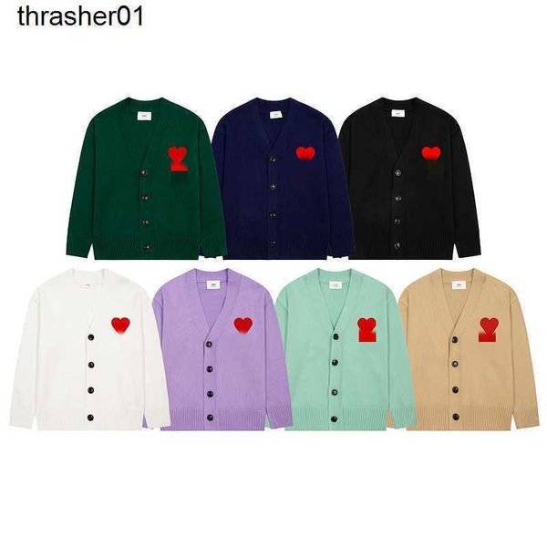 new men's sweaters designer patch amis sweater cardigan fashion brand streetwear v-neck coat, White;black
new men's sweaters designer patch amis sweater cardigan fashion brand streetwear v-neck coat, White;black