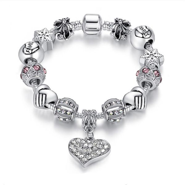 charm bracelets a new product in europe and america snowflake love diy pan family beads pendant bracelet female alloy jewelry ac356, Golden;silver
charm bracelets a new product in europe and america snowflake love diy pan family beads pendant bracelet female alloy jewelry ac356, Golden;silver